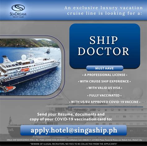 singa ship management hiring